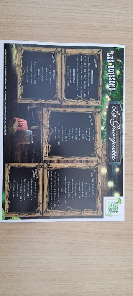 La Guinguette pontailler 2025 - Menu Image 1